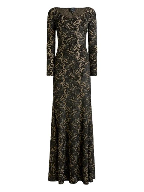 ETRO jacquard paisley motif maxi dress - Black - zdjęcie produktu nr 1