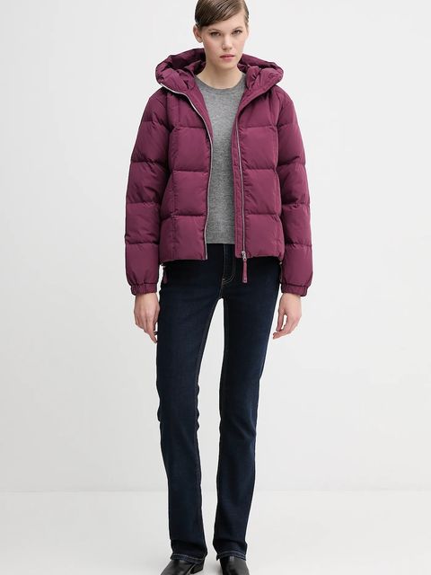 United Colors of Benetton kurtka puchowa kolor fioletowy zimowa oversize 22T6DN086 - zdjęcie produktu nr 2