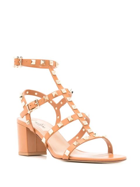 Valentino Garavani Rockstud 60mm leather sandals - Orange