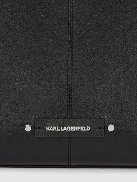 Karl Lagerfeld torebka skórzana kolor czarny A4W30271