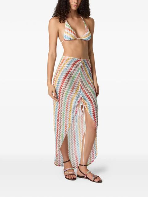 Missoni chevron-pattern beach skirt - White