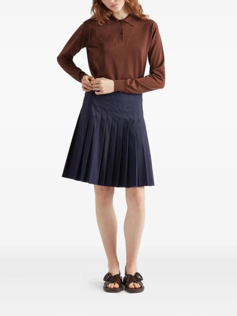 Prada polo-neck ribbed-knit sweater - Brown - zdjęcie produktu nr 2