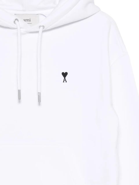 AMI Paris logo-embroidered hoodie - White - zdjęcie produktu nr 2