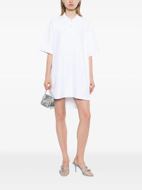 Alexander Wang logo-embroidered pocket mini dress - White