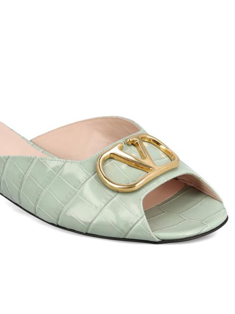 Valentino Garavani logo sandals - Green