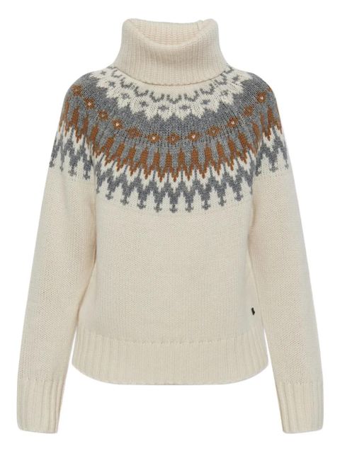 BOGNER Ingrid patterned turtleneck sweater - Neutrals - zdjęcie produktu nr 1