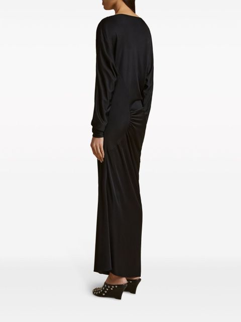 KHAITE The Oron ruched maxi dress - Black