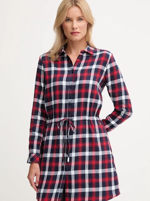 Pepe Jeans sukienka kolor bordowy mini prosta PL9537750 - zdjęcie produktu nr 1