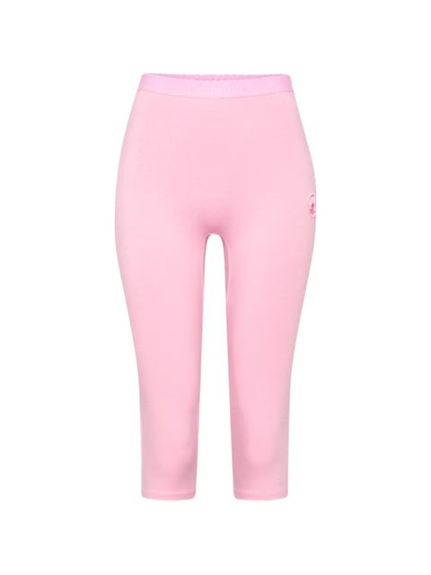 Marine Serre pearl logo jersey capri shorts - Pink - zdjęcie produktu nr 1