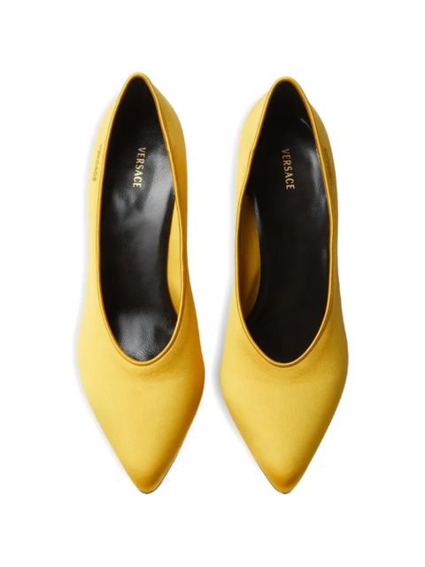 Versace Gianni satin pumps 90 mm - Yellow
