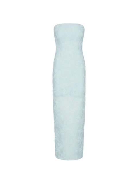 ROTATE BIRGER CHRISTENSEN floral mesh tube maxi dress - Blue - zdjęcie produktu nr 1