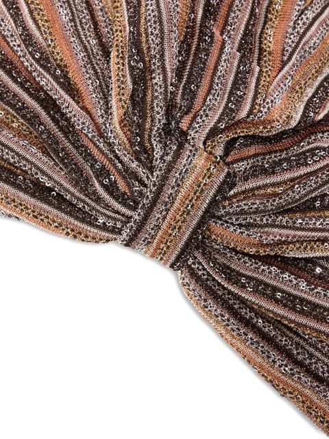 Missoni striped knotted hair accessory - Brown - zdjęcie produktu nr 2