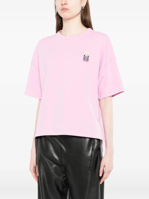 LOEWE logo-embroidered T-shirt - Pink - zdjęcie produktu nr 2