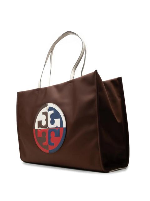 Tory Burch large Ella colourblock logo-plaque tote bag - Brown - zdjęcie produktu nr 2