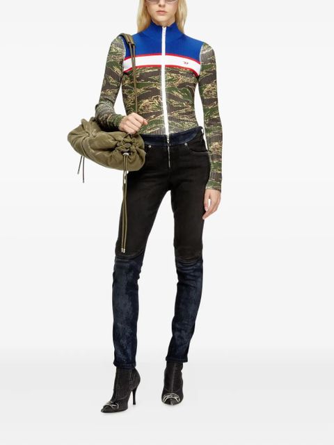 Diesel tiger-print ribbed sweater - Blue - zdjęcie produktu nr 2