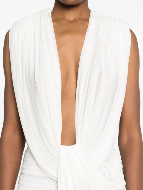 Christopher Esber ripple draped maxi dress - White