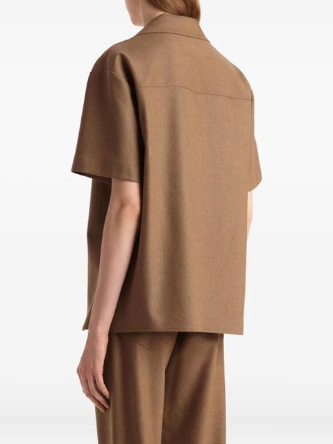 KHAITE short-sleeve pocket shirt - Brown - zdjęcie produktu nr 2