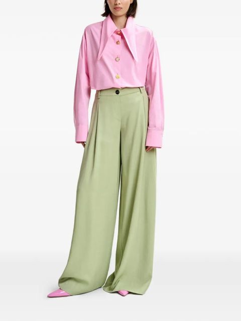 Essentiel Antwerp pleated wide-leg trousers - Green