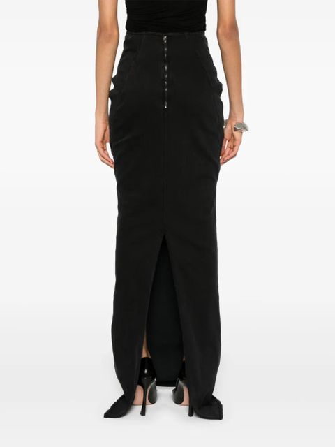 ENTIRE STUDIOS Channel denim maxi skirt - Black