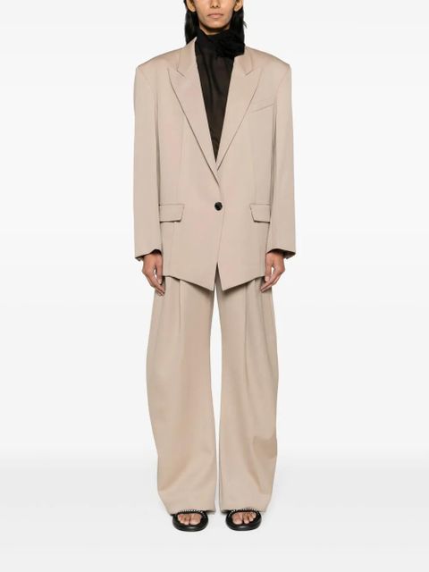 The Attico Glen oversized single-breasted blazer - Brown - zdjęcie produktu nr 2