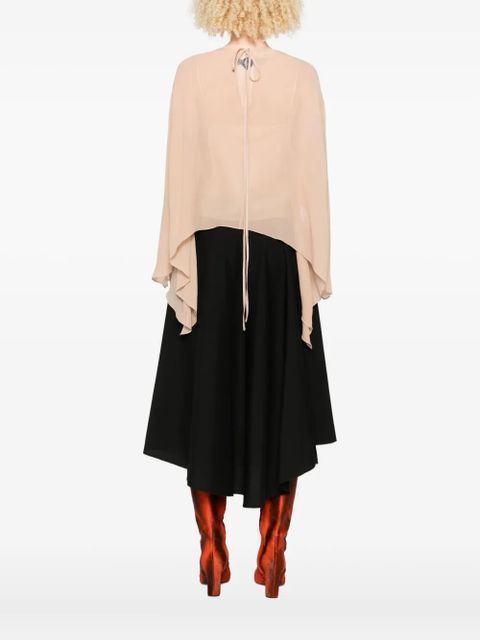 Marni asymmetric-draped blouse - Neutrals