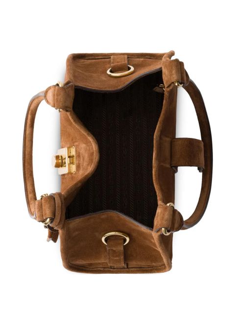 Prada small suede tote bag - Brown