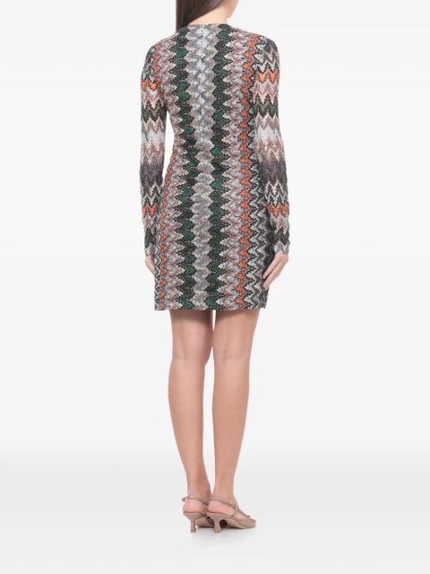 Missoni V-neck patterned dress - Blue