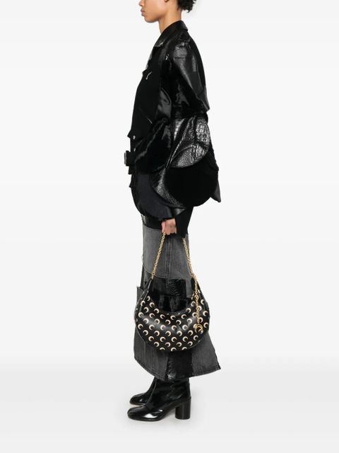 Marine Serre mini Eclips shoulder bag - Black