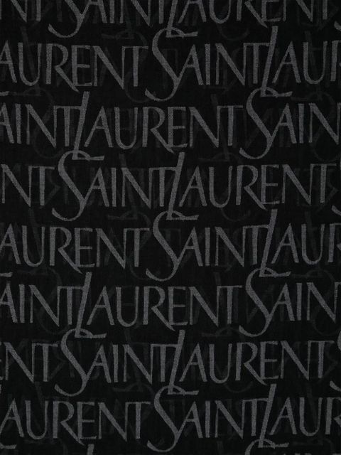 Saint Laurent square-shaped scarf - Black - zdjęcie produktu nr 2