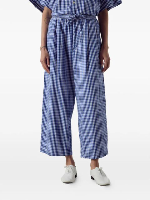 American Vintage gingham balloon palazzo pants - Blue