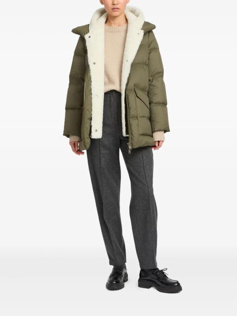 Yves Salomon shearling down jacket - Green - zdjęcie produktu nr 2
