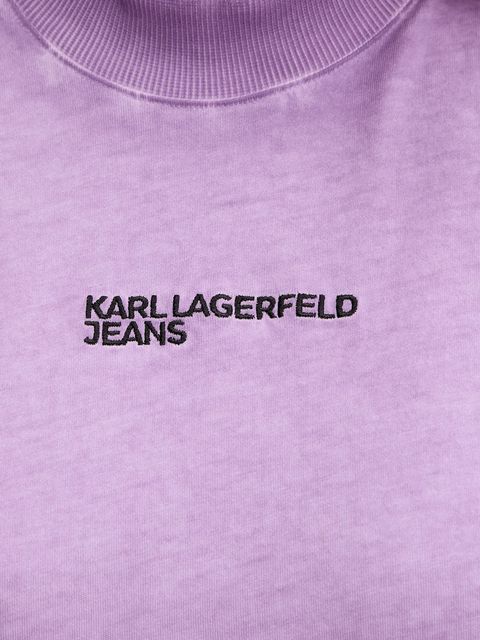 Karl Lagerfeld Jeans t-shirt bawełniany damski kolor fioletowy A3W17052 - zdjęcie produktu nr 2