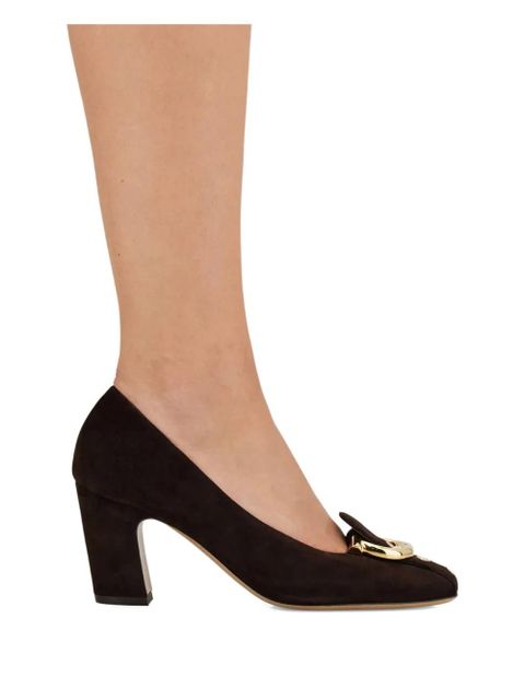 Ferragamo 70mm Gancini block-heel pumps - Brown