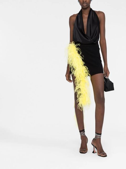 The Attico feather-embellished mini skirt - Black - zdjęcie produktu nr 2