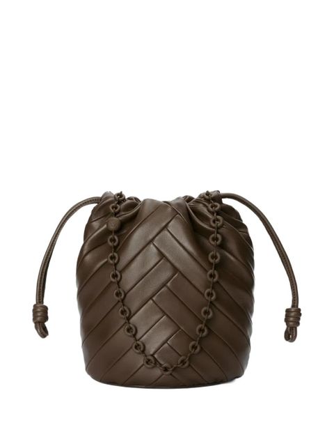 LOEWE medium Flamenco chain bucket bag - Brown