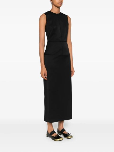 MM6 Maison Margiela sleeveless seam-detailing midi day dress - Black - zdjęcie produktu nr 2
