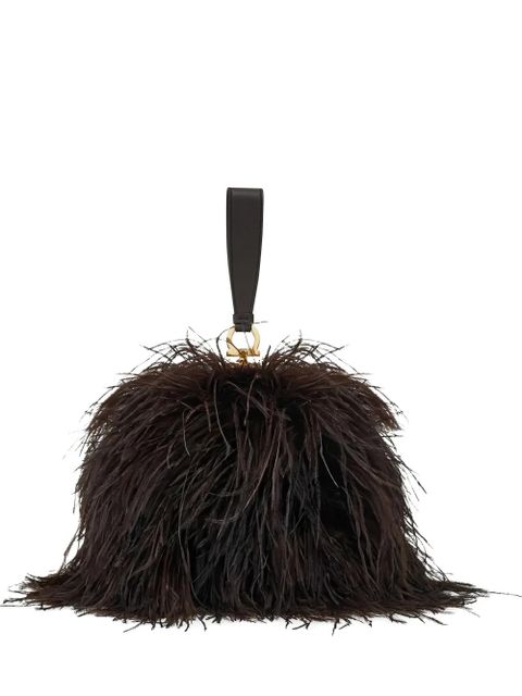 Ferragamo mini feather tote bag - Brown - zdjęcie produktu nr 1