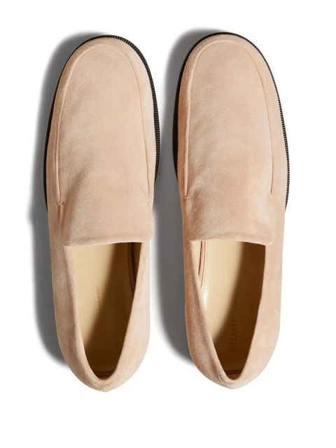 KHAITE Alessio suede loafers - Neutrals