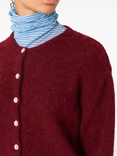 American Vintage Vitow button ribbed cardigan - Red