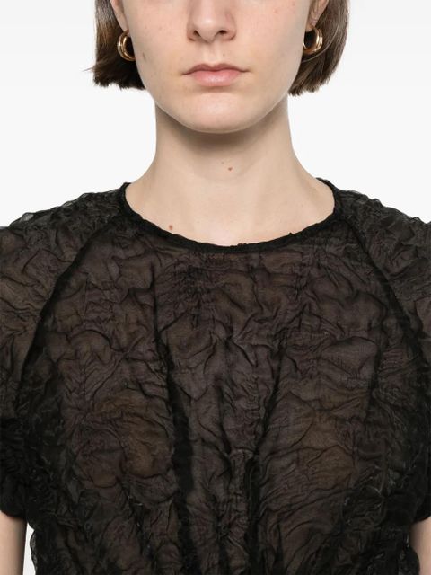 Simone Rocha textured midi dress - Black