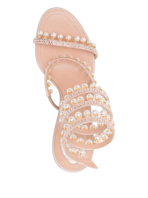 René Caovilla 110mm crystal-embellished heeled sandals - Pink - zdjęcie produktu nr 2