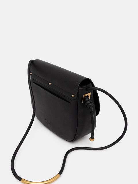 Pinko torebka skórzana kolor czarny 103830 A1ZX