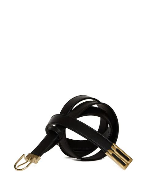 Victoria Beckham Earring buckle leather belt - Black