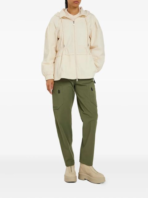 Moncler pleated hooded jacket - Neutrals