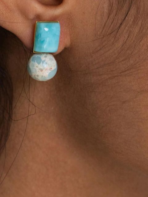 Jennifer Behr Nyla square earrings - Gold - zdjęcie produktu nr 2