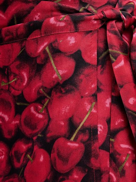 Never Fully Dressed spódnica Cherry Jaspre kolor czerwony maxi prosta NFDSK802 - zdjęcie produktu nr 2