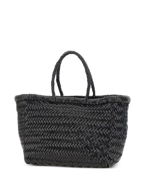 DRAGON DIFFUSION small Triple Jump woven leather tote bag - Black - zdjęcie produktu nr 2