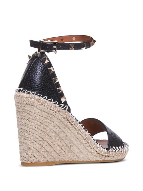 Valentino Garavani Double Rockstud heeled espadrilles - Black - zdjęcie produktu nr 1