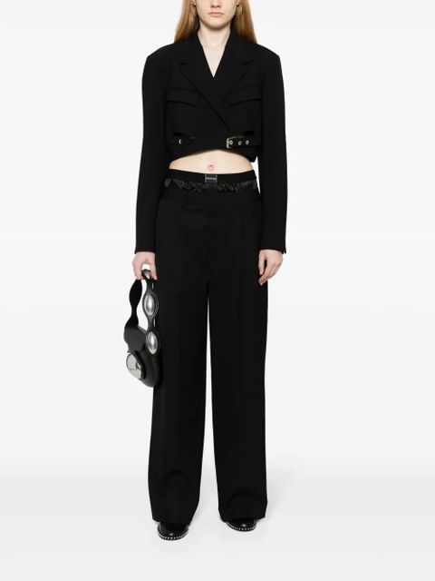 Alexander Wang layered-design wool trousers - Black - zdjęcie produktu nr 2