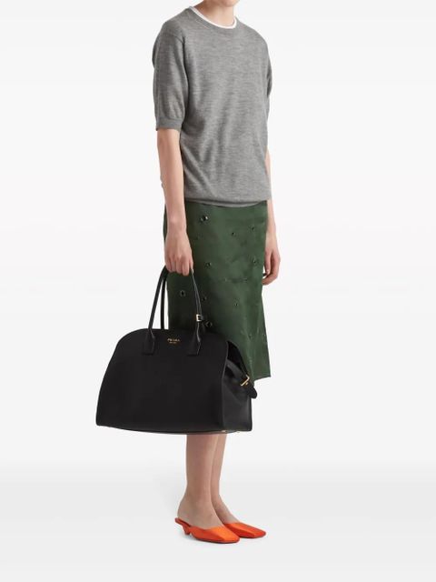Prada large leather tote bag - Black